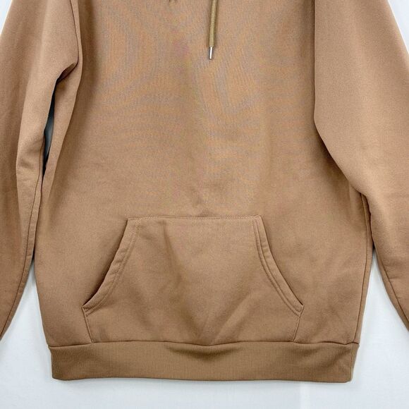 Women’s Hoodie Sweatshirt Brown Kangaroo Pocket Hood Size L - Picture 6 of 16